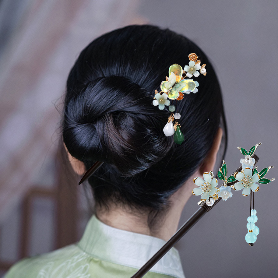 Supply Florist - Bâtonnet à cheveux en bois à