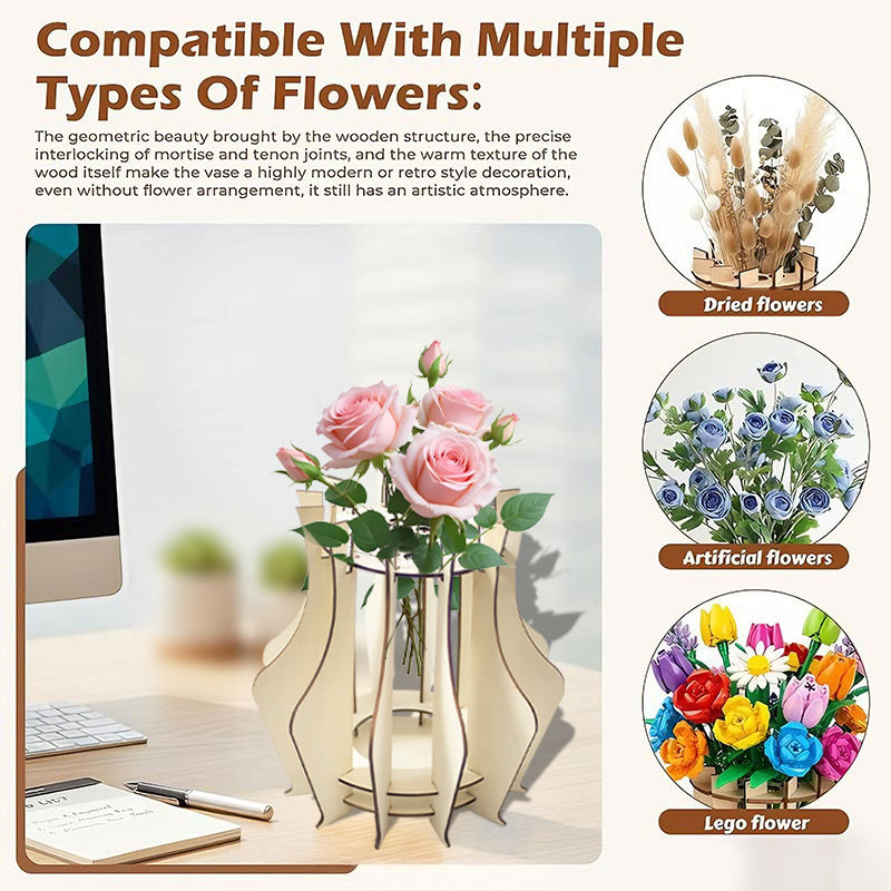 Vase en bois pour bouquets, va - Florist Supply Vases avis et prix